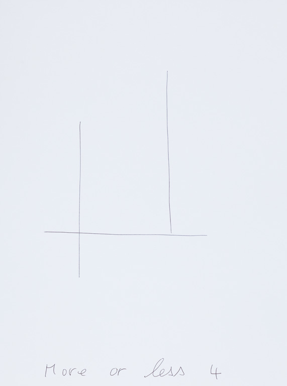 Claude Closky, ‘More or Less 4 (j),’ 2015, black ballpoint pen on paper, 40 x 30 cm.